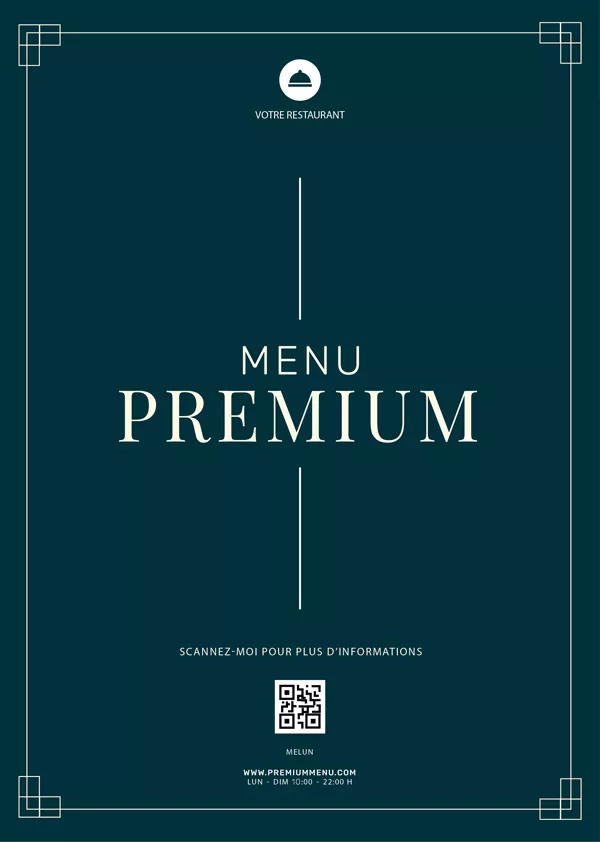menu de restaurant